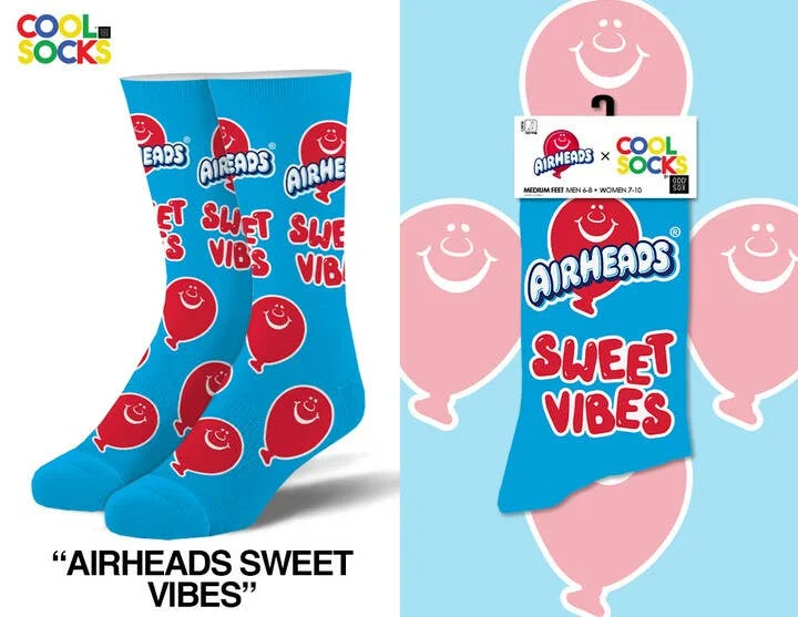 sock delivery kids -  Airheads Sweet Vibes - Mens Crew Folded