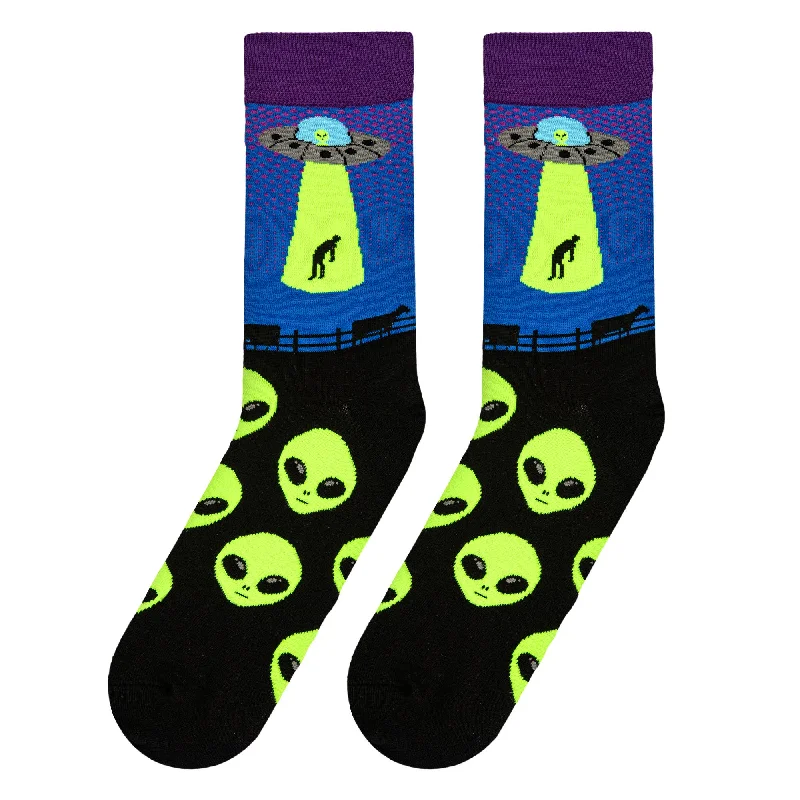 sock variety -  Alien Abduction - Mens Crew Folded