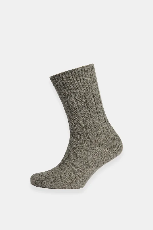 sock quality men -  Alpaca Bed Sock - Grey