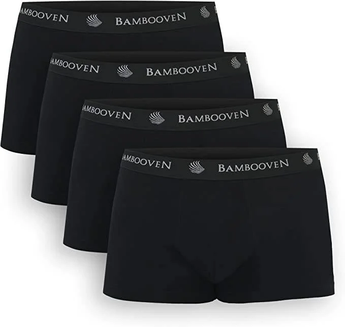 sock designs -  Bambooven Men’s Breathable Trunks with Pouch – Sweat-Wicking Underwear, Anti-Chafing, Built-in Pouch Support, Soft Trunks (4 Pack)