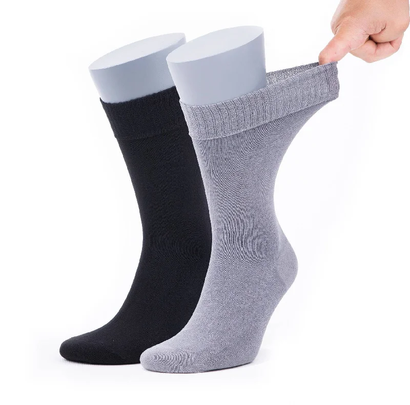 sock packs kids -  Bambooven Men’s Diabetic Dress and Trouser Socks – Loose Fit, Seamless Toe, Super Soft, Odor Free and Breathable, Calf Socks, Crew Socks (Multi Pack) -537