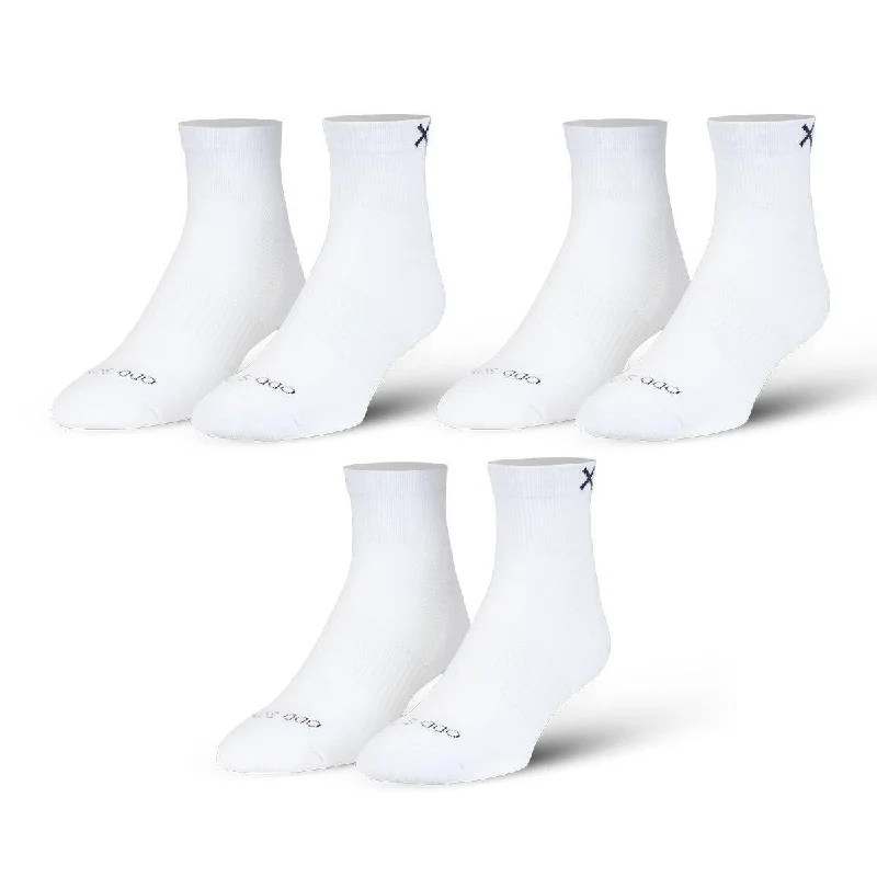 sock styles kids -  Basix 3 Pack Quarter White