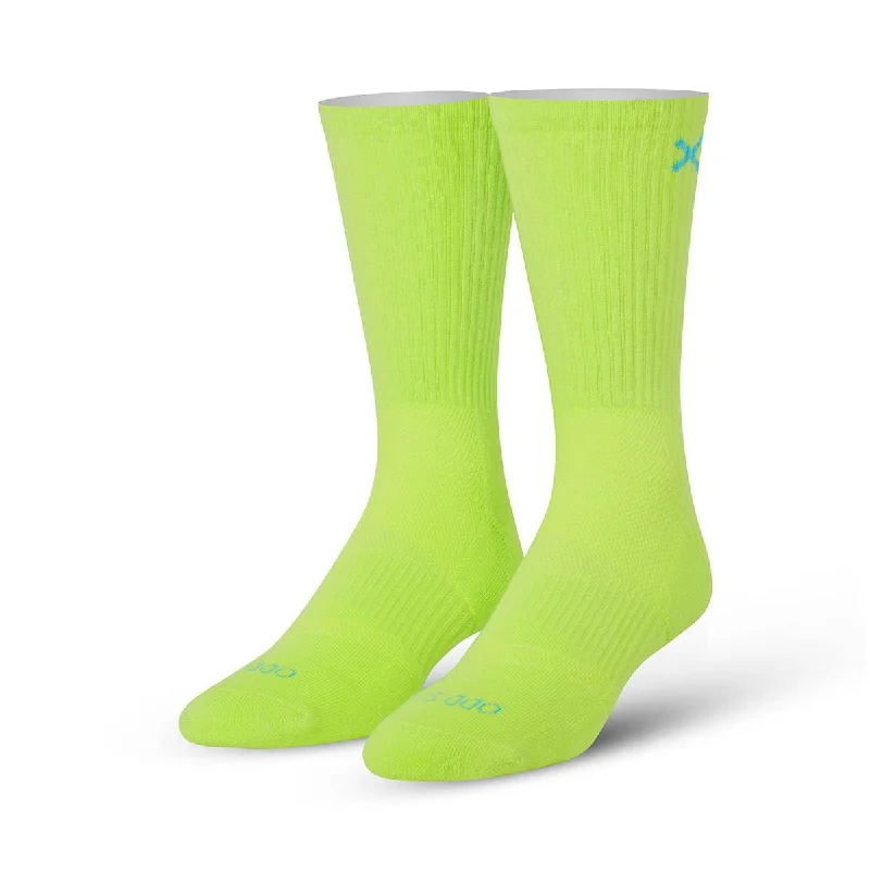 sock ratings -  Basix Neon Yellow Men's Crew Socks