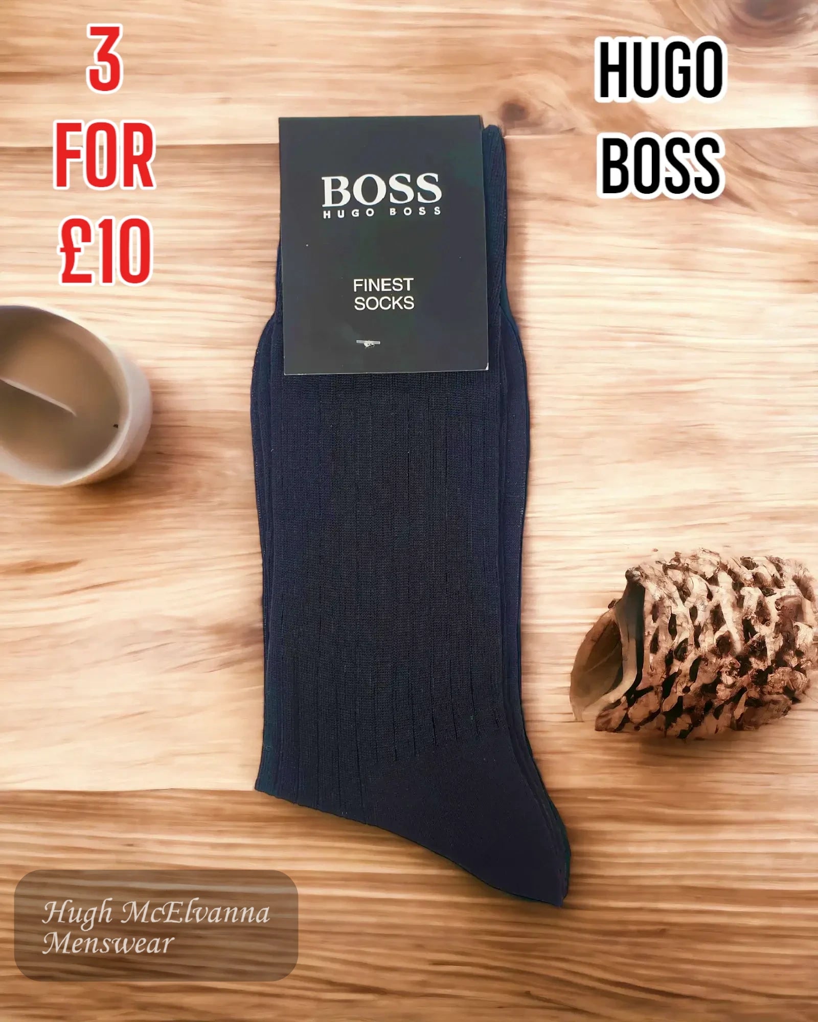 sock collections 2025 -  BLACK Hugo Boss Sock