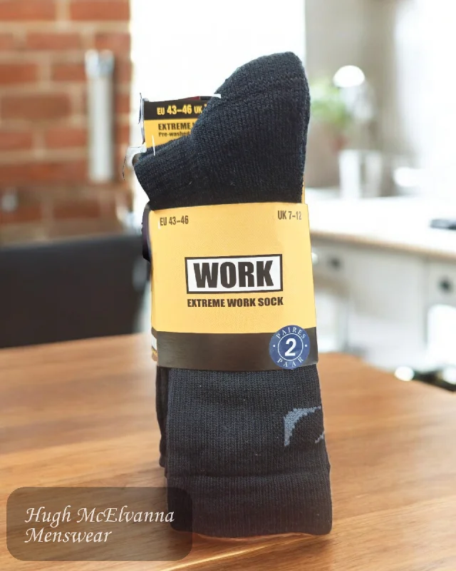 sock availability 2025 -  Black Wool-Blend 2 Pack Work Socks