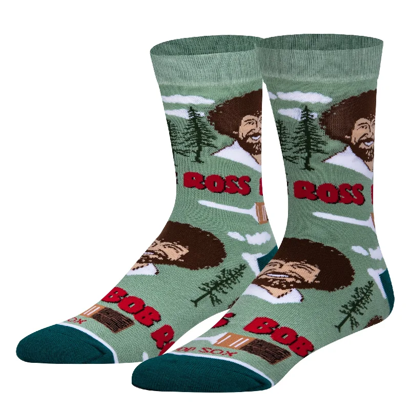 sock variety women -  Bob Ross Repeat Green Men's Crew Socks