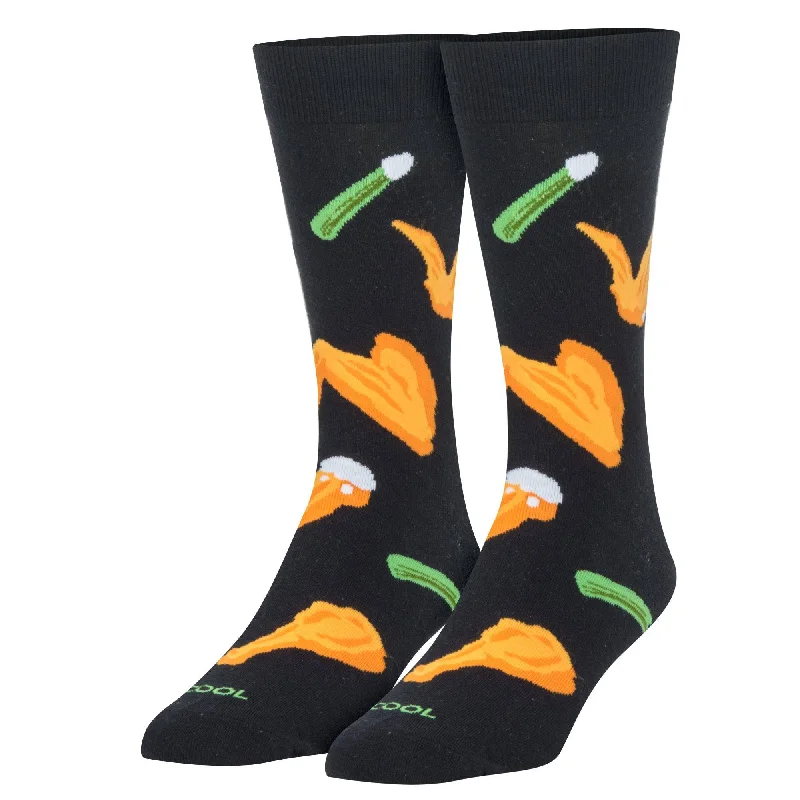 sock refunds women -  Buffalo Wings Men's Crew Socks