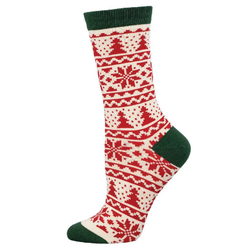 sock assortment women -  Christmas Fair Isle - Bamboo