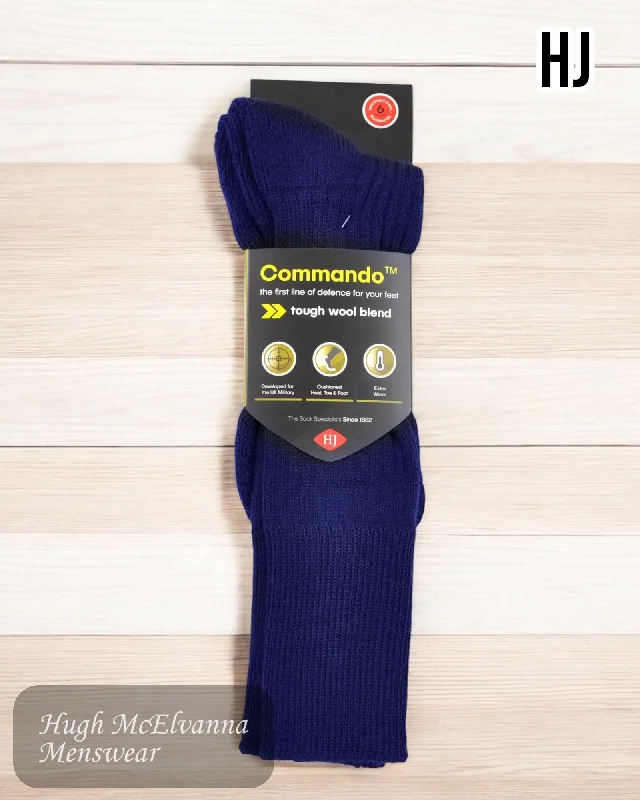 sock designs 2025 -  Commando NAVY long Socks - HJ3000