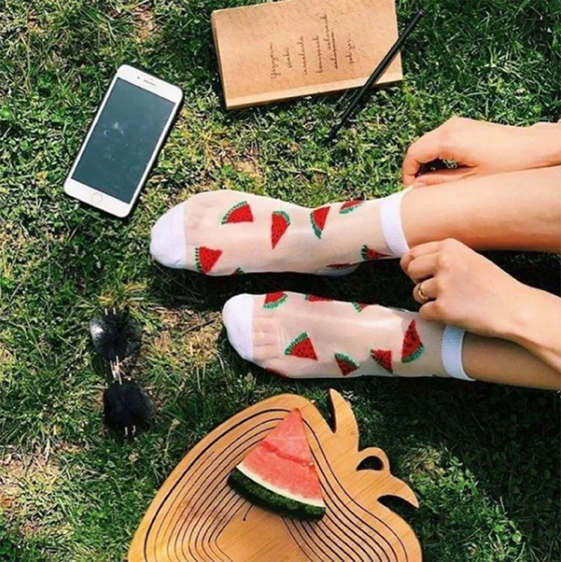 sock colors kids -  Sheer Watermelon Socks