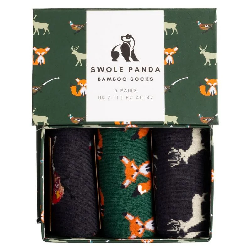 sock promotions men -  Bamboo Socks Country Animals Gift Box of 3