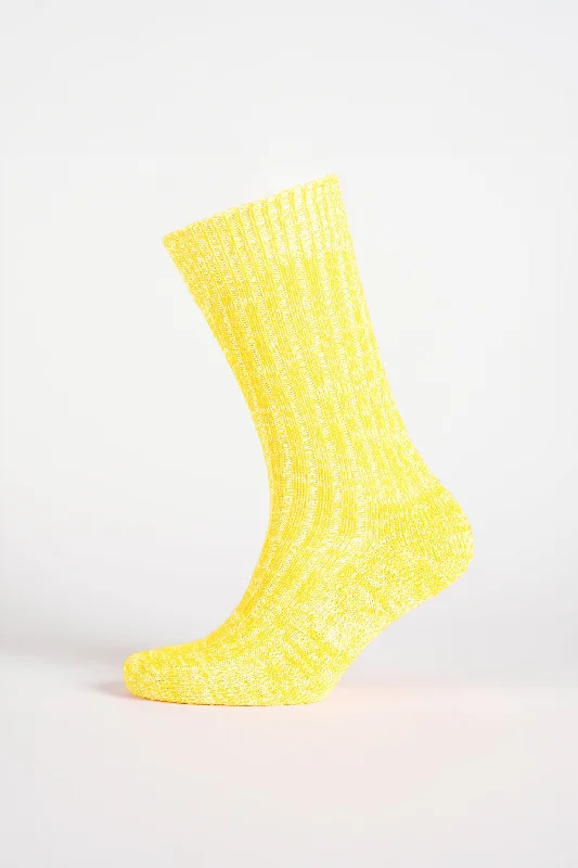 sock warranty kids -  Cushioned Cotton Walking Sock - Canary Yellow/White