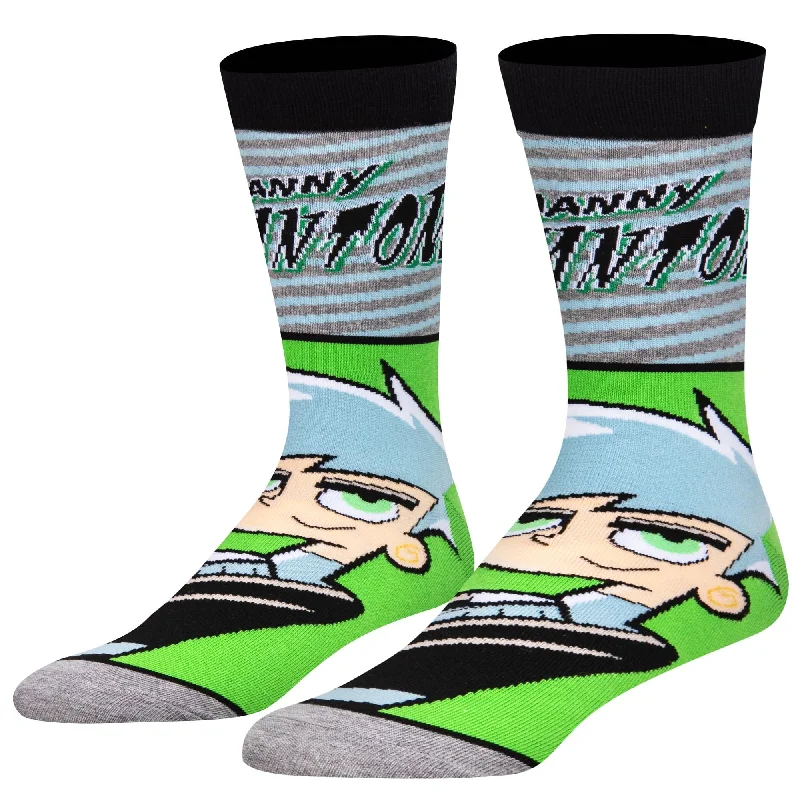 sock ratings women -  Danny Phantom Big Head Men's Crew Socks