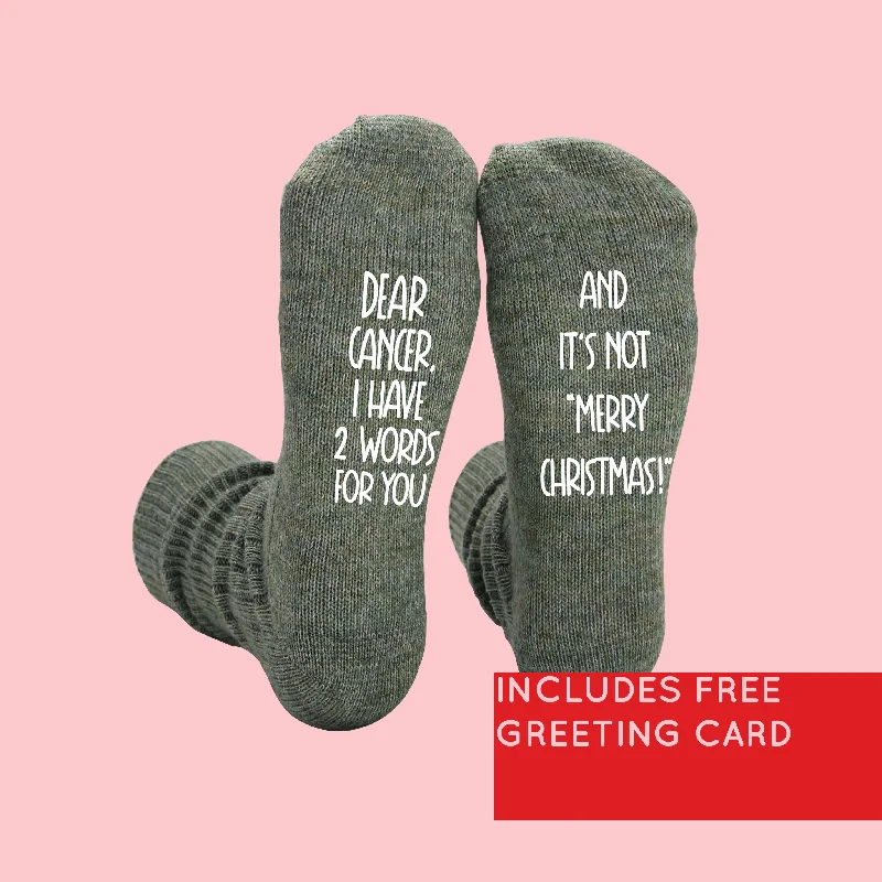 sock sizes women -  Women's Dear Cancer, I have 2 Words For You, And It's Not "Merry Christmas!" Cancer Socks