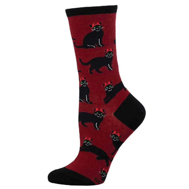 sock sales men -  Devilish Cats - Cotton Crew