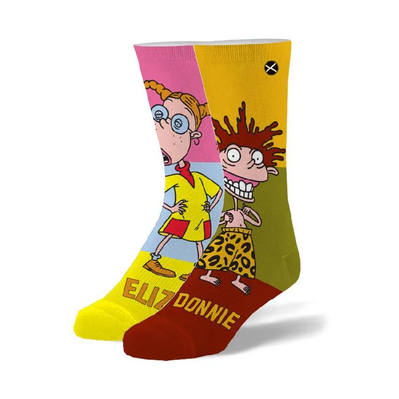 sock materials women -  Eliza & Donnie Men's Crew Socks