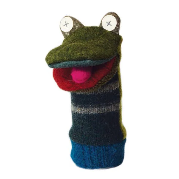 sock promotions men -  Cate & Levi/Frog Puppet | Reclaimed Wool