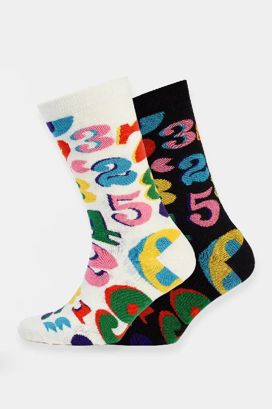 sock pairs men -  Graphic Cotton Sock 2 Pack - Numbers