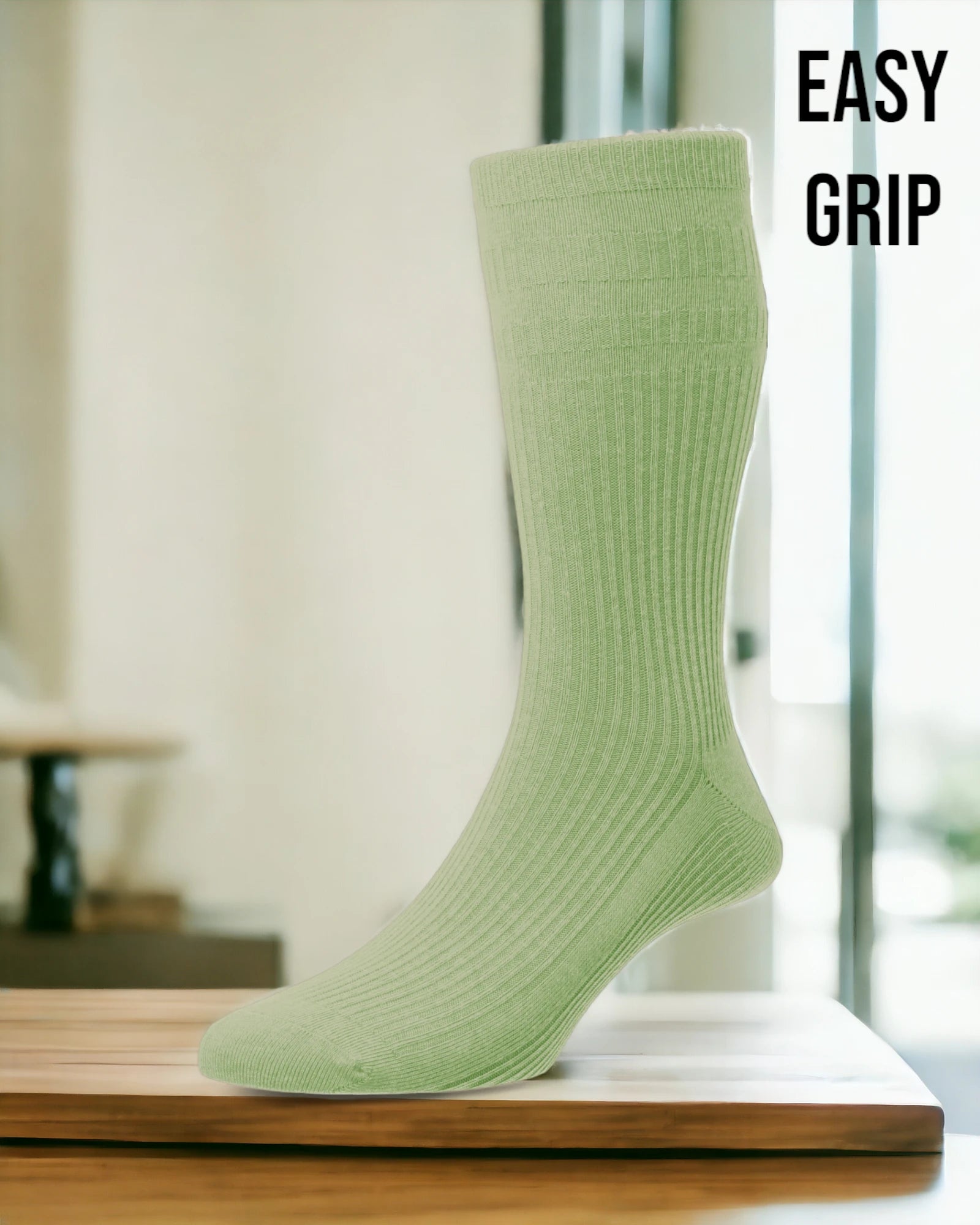 sock care -  Green Wool Rich Easy Grip Socks