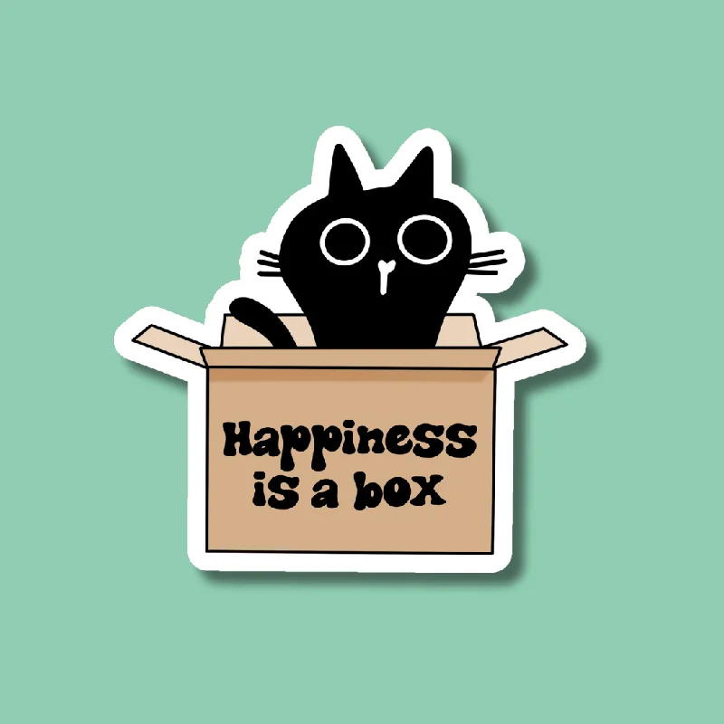 sock bundles kids -  Happiness is a Box Black Cat Sticker