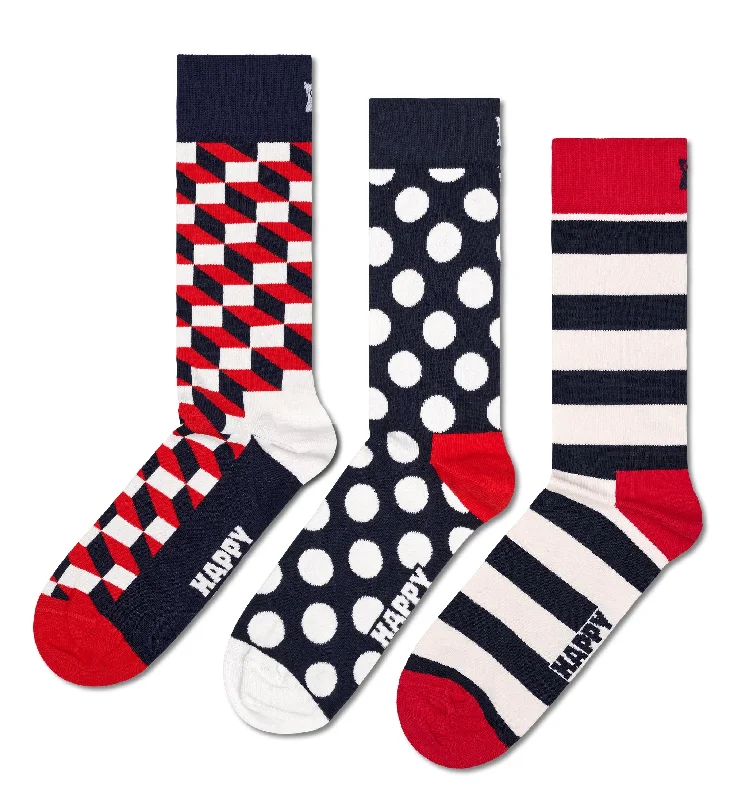 sock deals online -  Happy Socks Classic Filled Optic Socks (3-Pack)