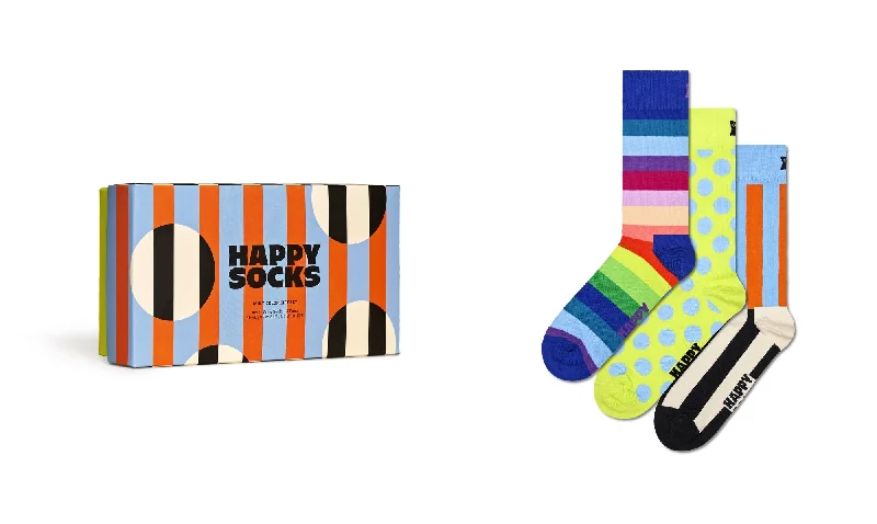 sock types online -  Happy Socks Mens Multicolor Sock Gift Set (3-Pack)