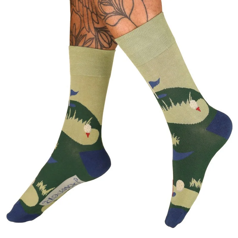 sock ratings kids -  Hole In One Men's Socks in Moss Green