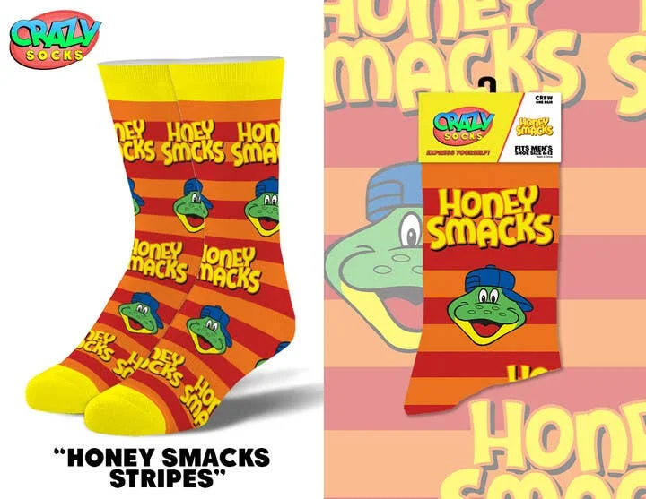 sock exchanges men -  Honey Smacks - Mens Crew Folded