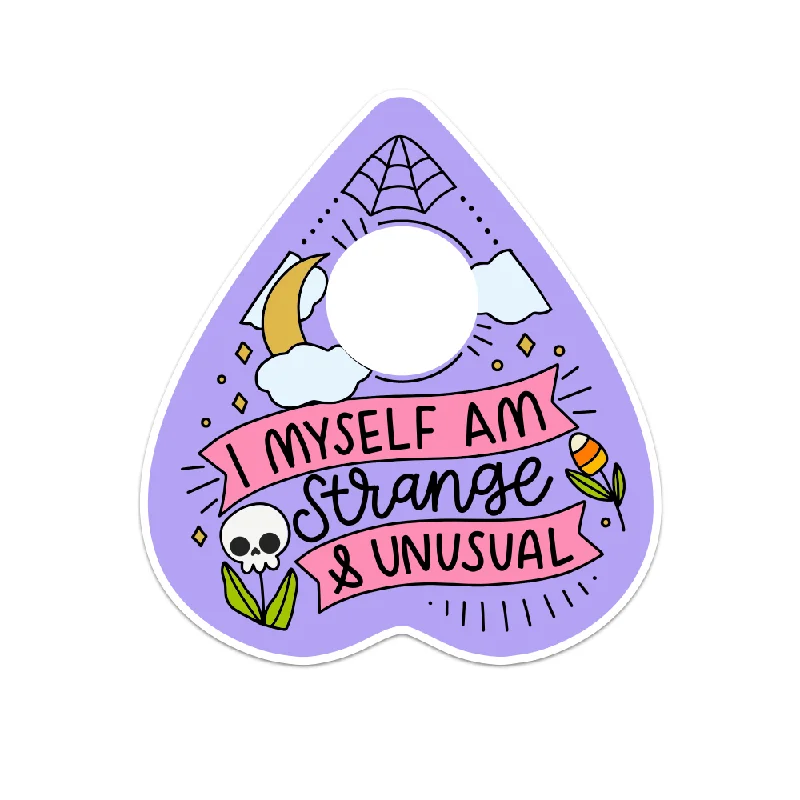 sock stock -  I Myself Am Strange And Unusual Planchette Sticker