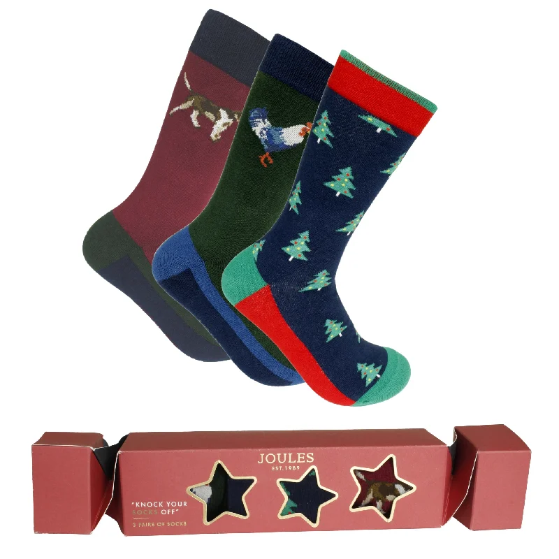 sock bundles online -  Joules Mens Christmas/ Xmas 'Cracker' Socks In Cracking Gift Box - (3-Pack)