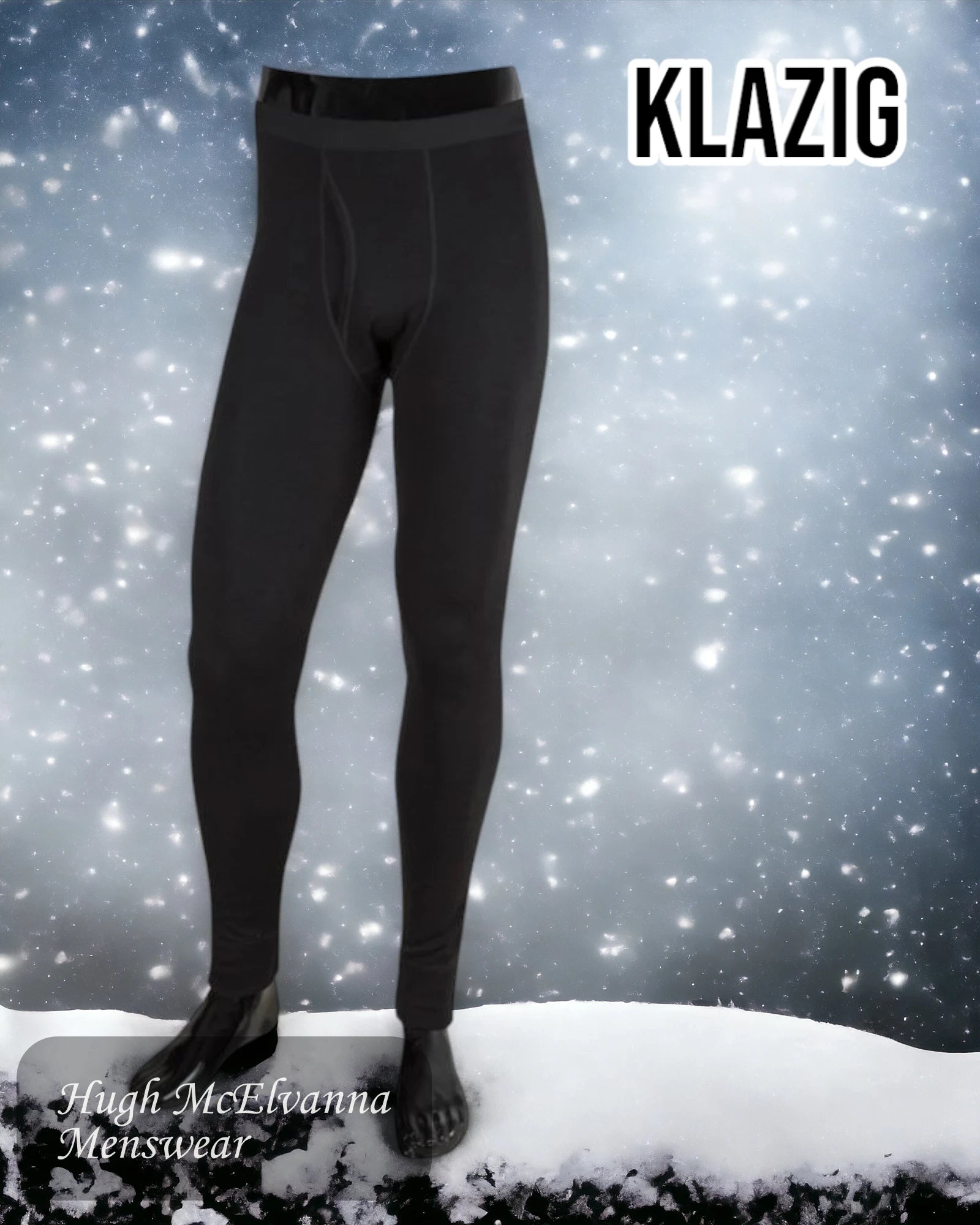 sock collections -  Klazig Black Thermal Long Wool Rich Pant - 26361