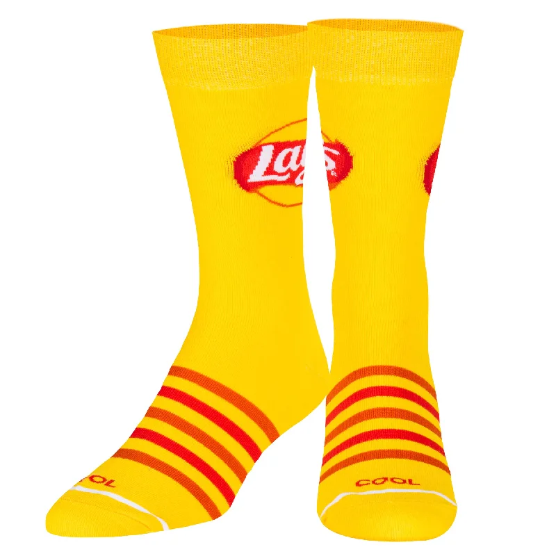 sock pairs online -  Lays Stripes - Mens Crew Folded - Cool Socks