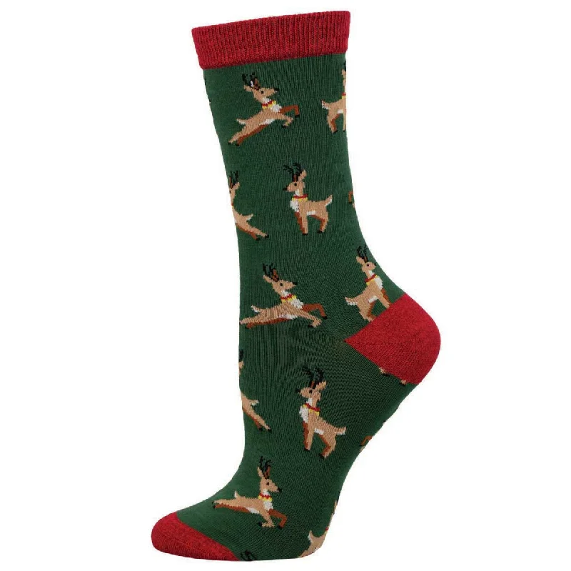 sock patterns men -  Leaping Reindeer - Bamboo