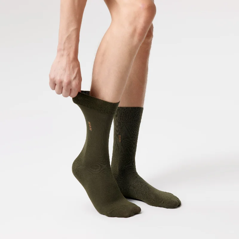 sock patterns online -  Men's Bamboo Dress Socks • Plain Pack of 1/3/5 Pairs • Green Khaki