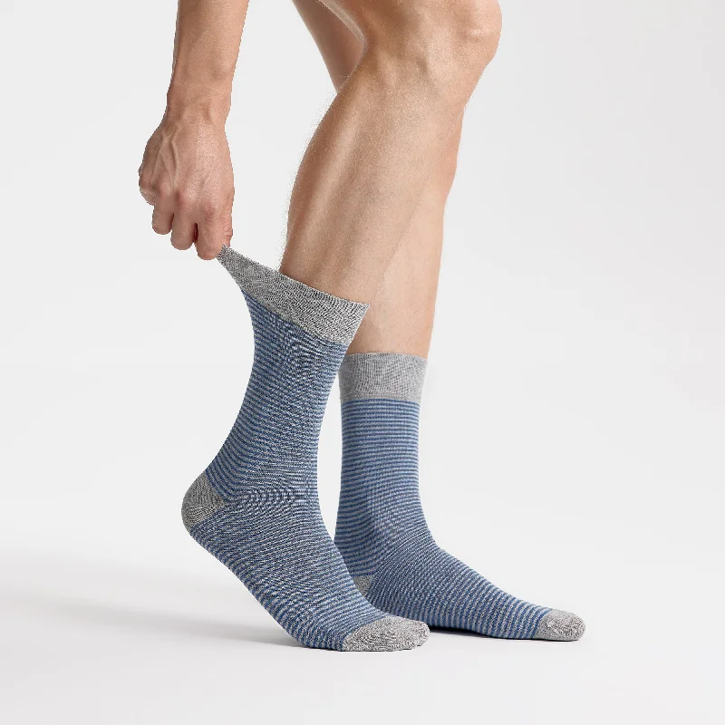 sock materials online -  Men's Bamboo Dress Socks • Striped Pack of 1/3/5 Pairs • Pacific Grey