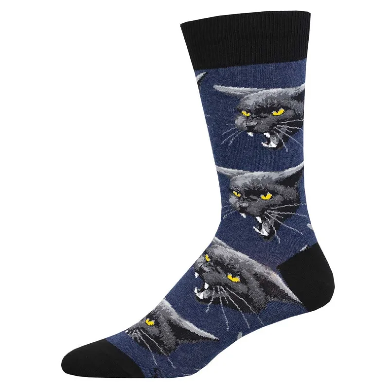 sock guarantee men -  Black Cat Malice - Cotton Crew