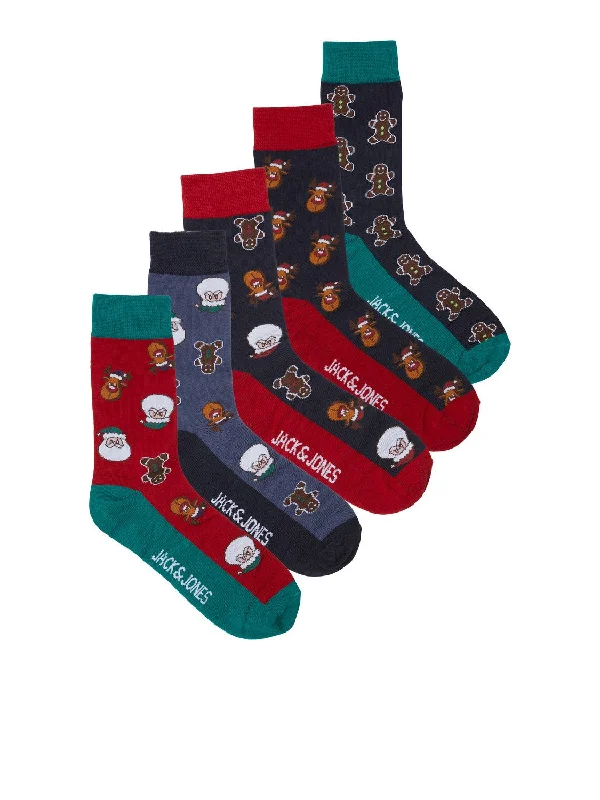 sock returns online -  Mens Jack & Jones 'JACSWEET' Christmas/ Xmas Socks Giftbox (5-pack)