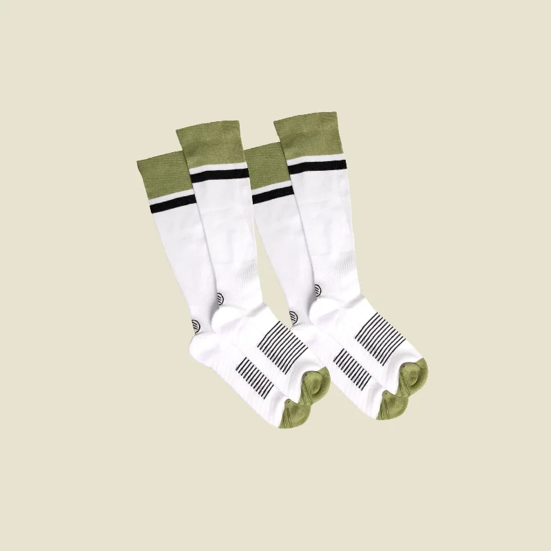 sock inventory men -  Men's White/Black/Green Compression Socks with Grips - 2 Pairs