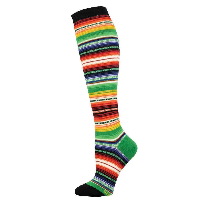 sock exchanges -  Mexican Serape - Knee Highs