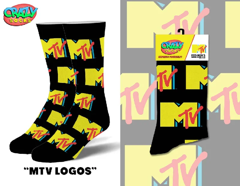 sock refunds 2025 -  MTV Logo - Mens Crew Folded