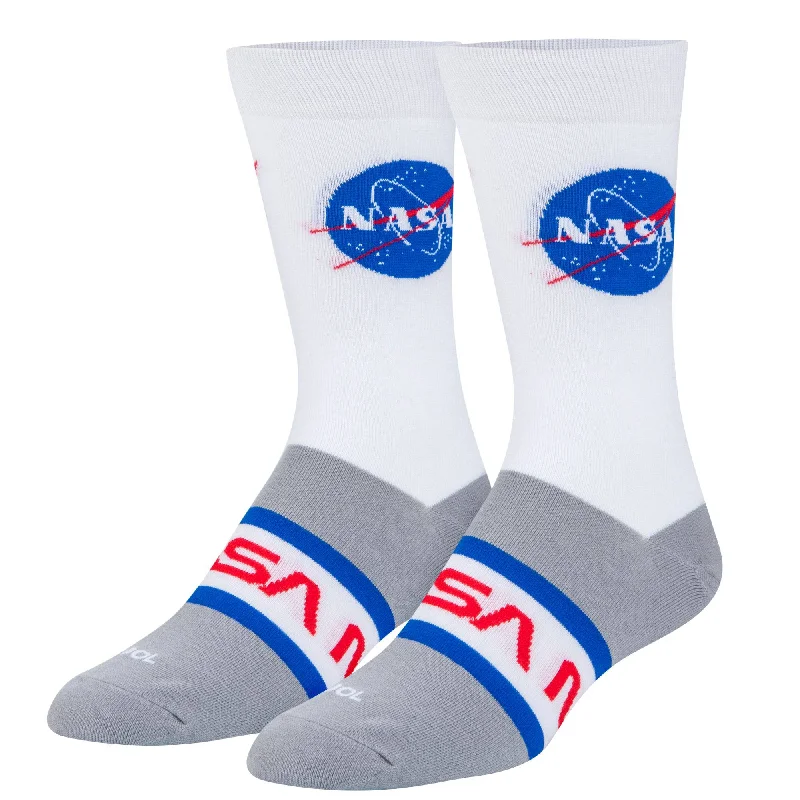 sock sizes men -  Nasa Badges Men's Crew Socks