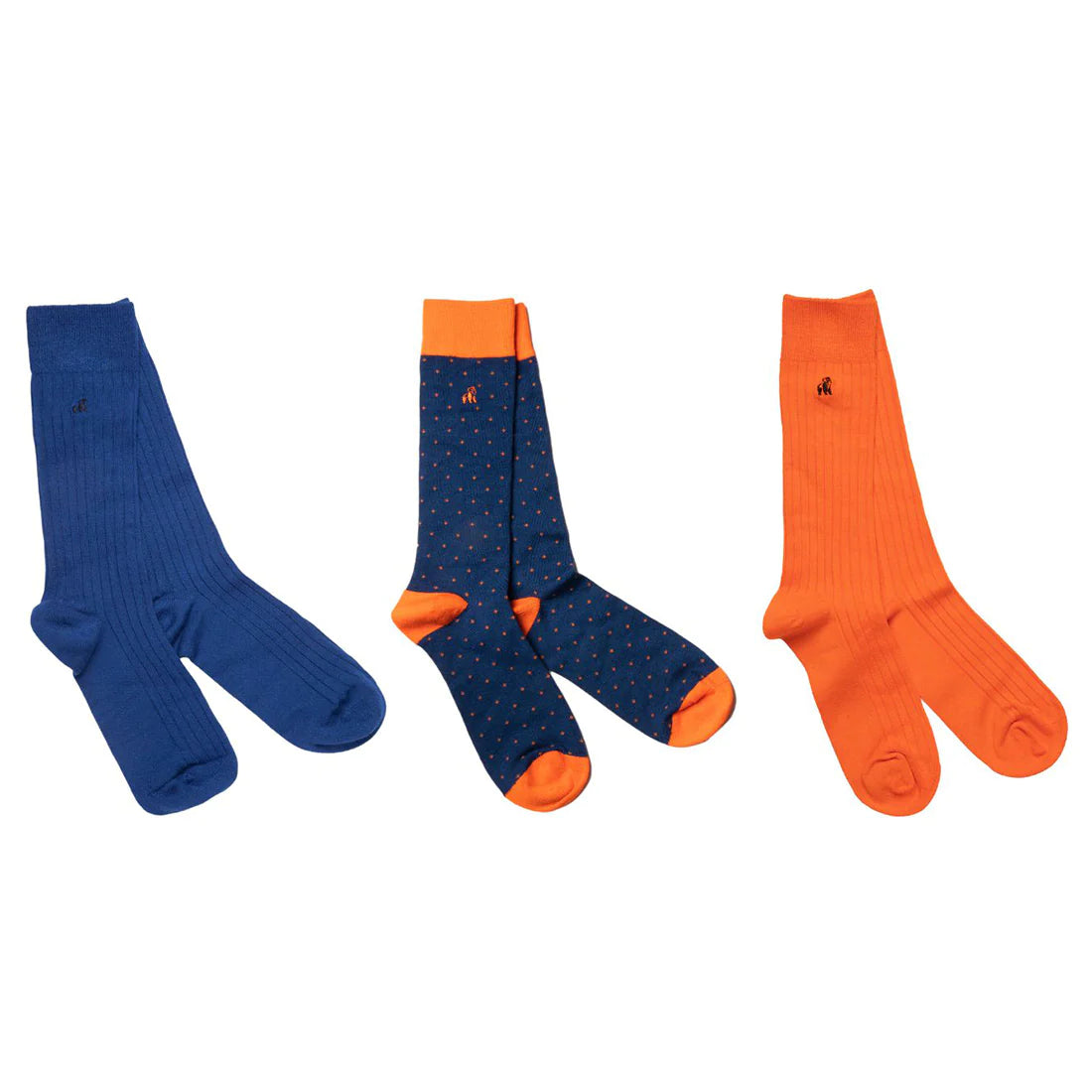 sock coupons kids -  Orange & Blue Bamboo Socks Gift Box of 3