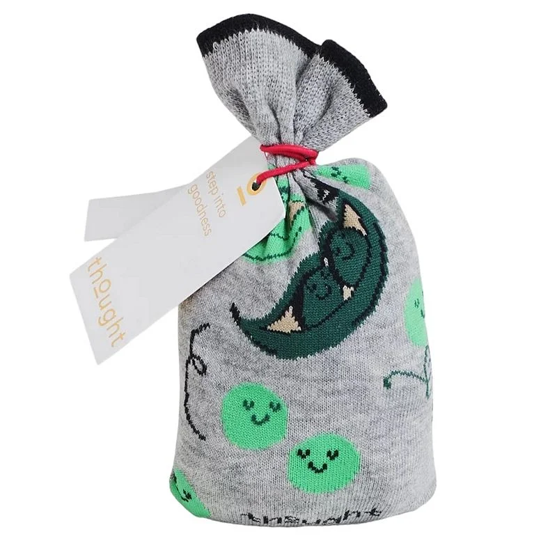 sock bundles kids -  Peas In A Pod Organic Cotton Socks In A Bag Grey Marle 7-11