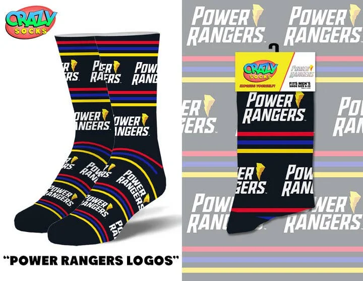 sock washing men -  Power Rangers - Novelty Crew Socks