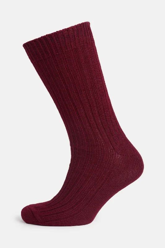 sock exchanges kids -  Premium Cotton Sock Rib - Burgundy