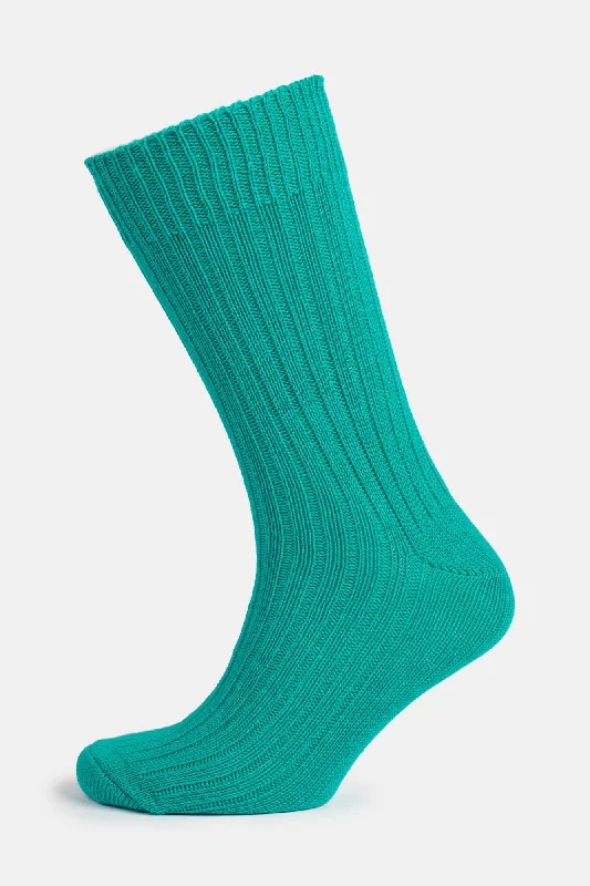 sock care kids -  Premium Cotton Sock Rib - Emerald Green