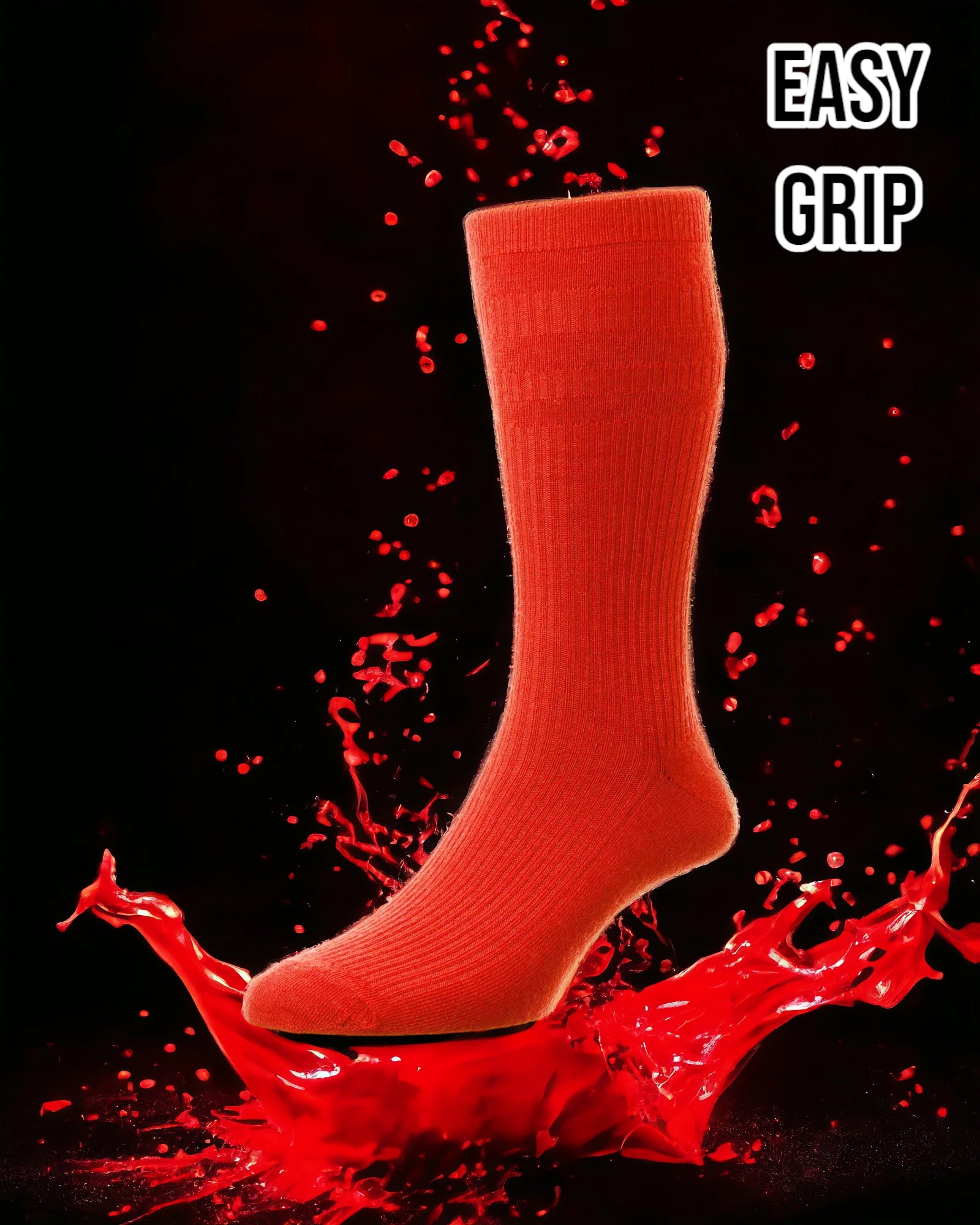 sock returns -  Red Wool Rich Easy Grip Socks