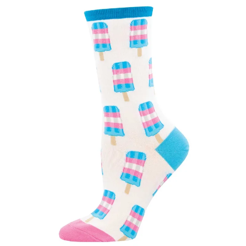 sock colors men -  Trans Pops - Cotton Crew S/M