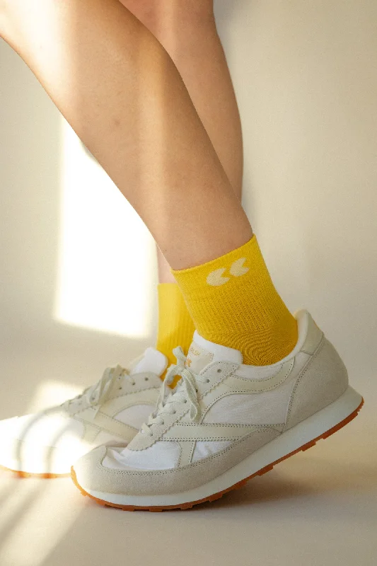 sock packaging men -  Single Colour Sports Ankle Sock 3 Pack - Canary Yellow