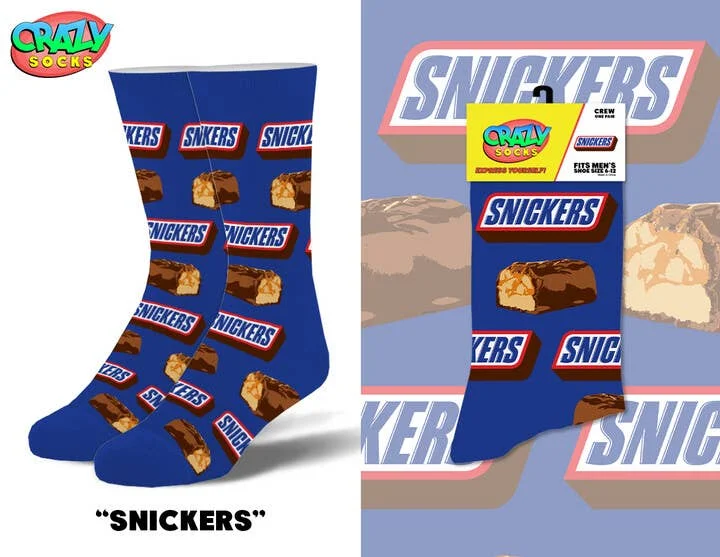 sock uses men -  Snickers Novelty Crew Socks